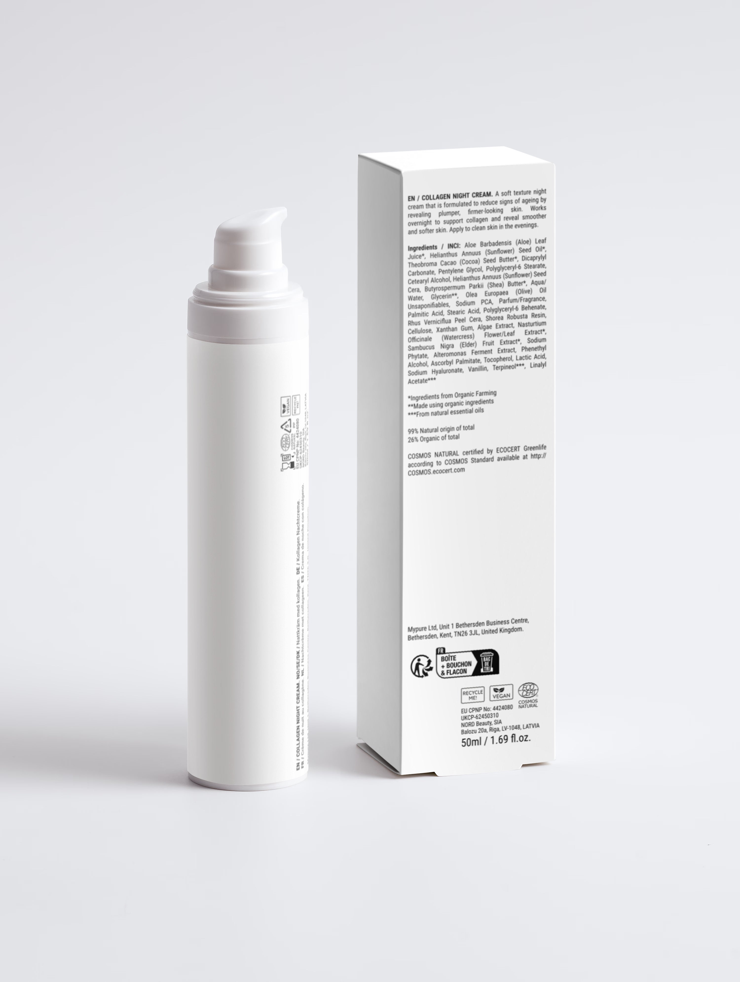 Crème Nuit Anti-Âge au Collagène — Rides & Fermeté 50 ml