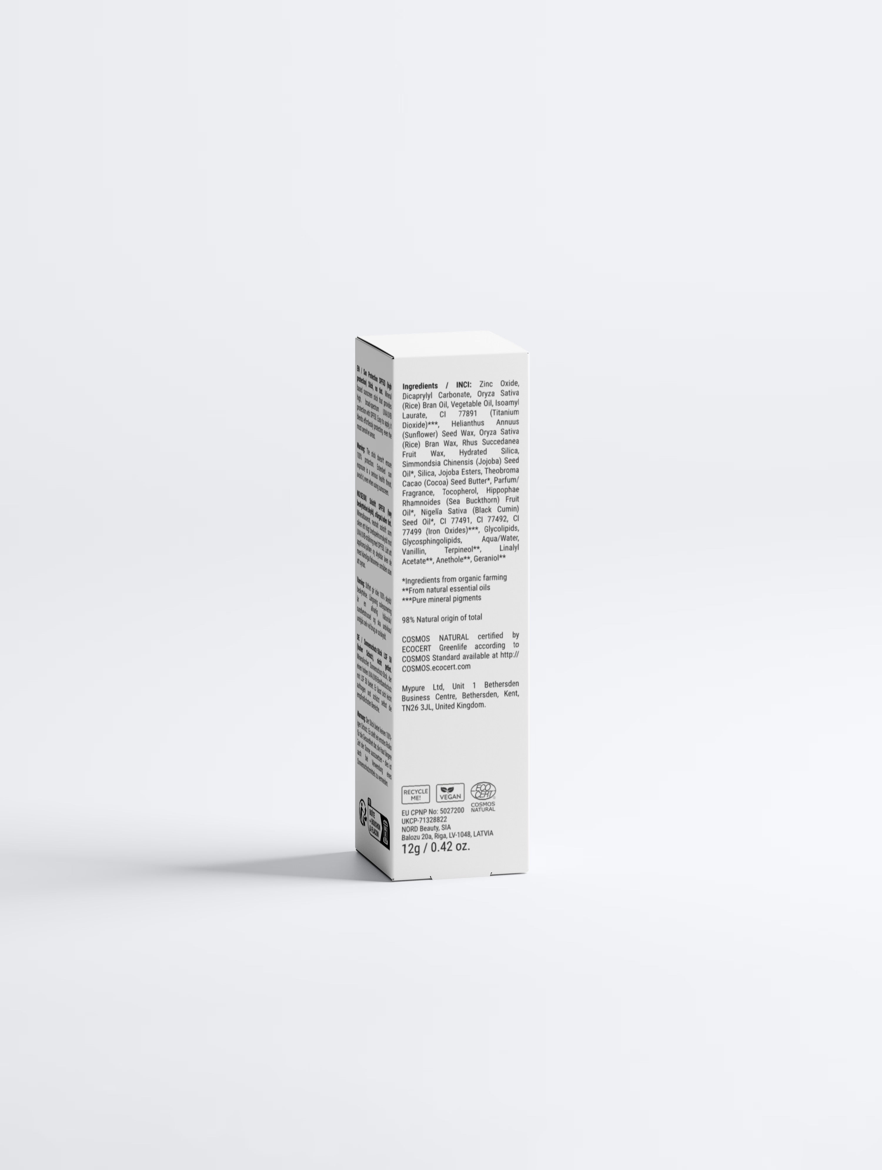 Stick Solaire SPF50 Sans Teinte — Protection Haute 12 g