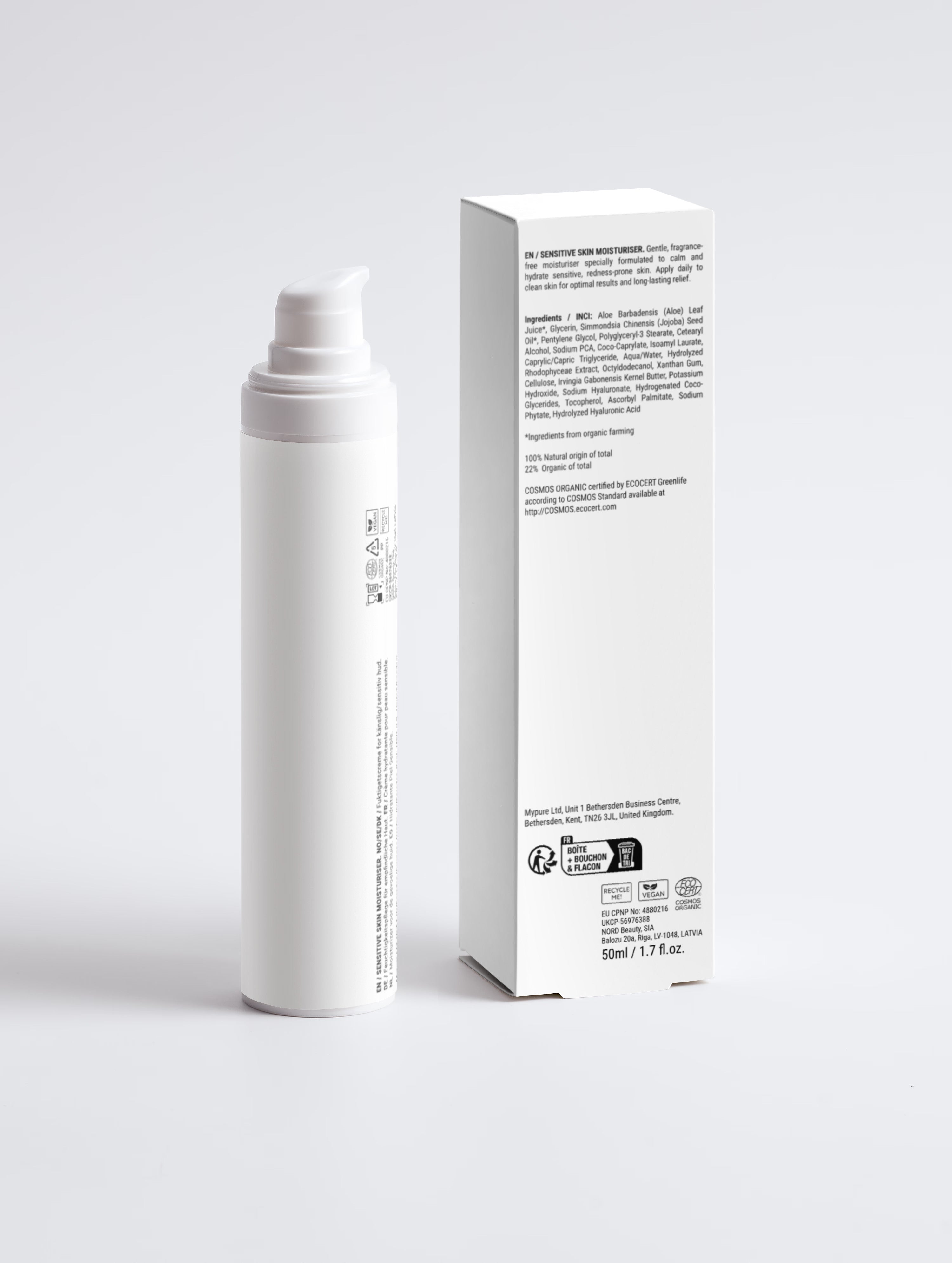Crème Hydratante Sans Parfum — Peaux Sensibles 50 ml