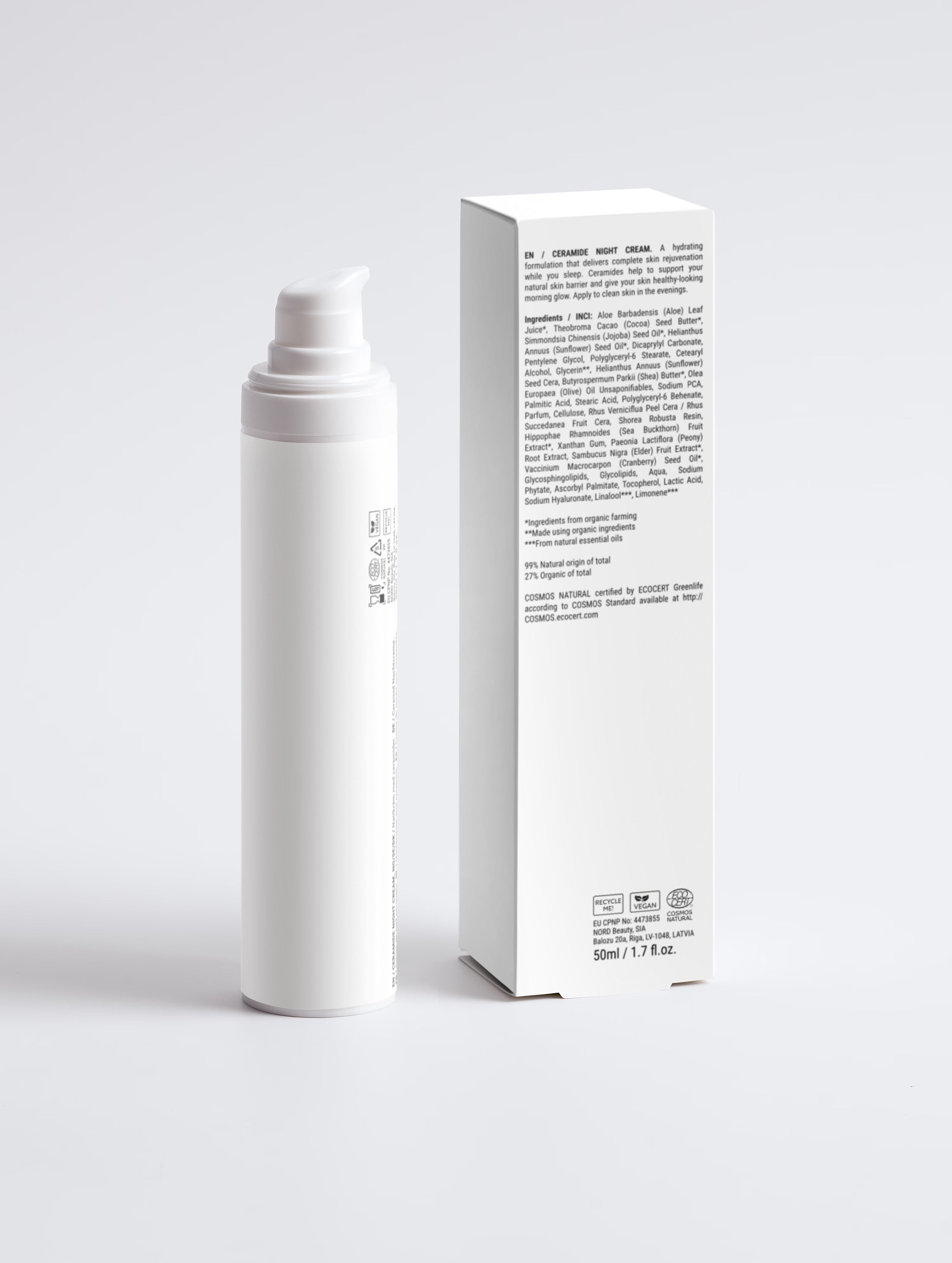 Crème Nuit Céramides — Barrière Cutanée & Réparation 50 ml