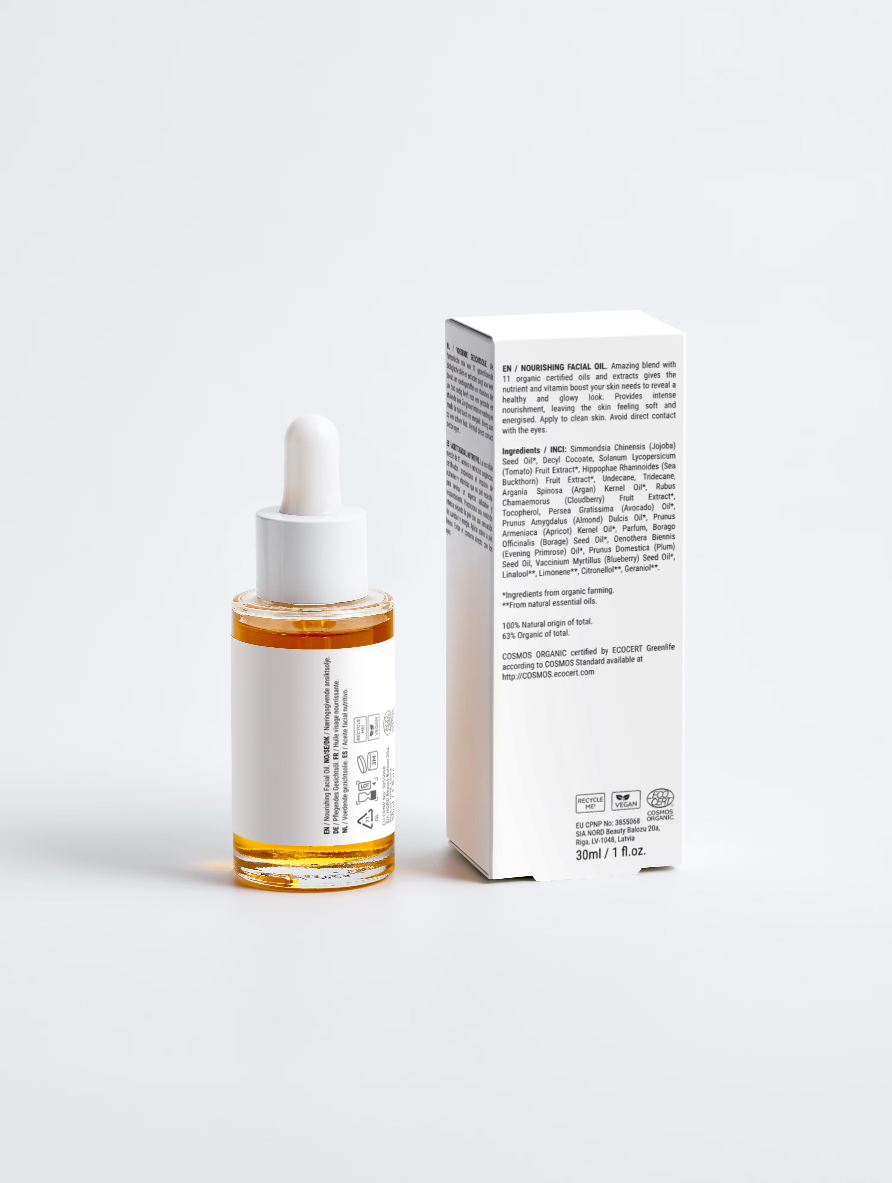 Huile Visage Nourrissante Bio — 11 Huiles Précieuses 30 ml