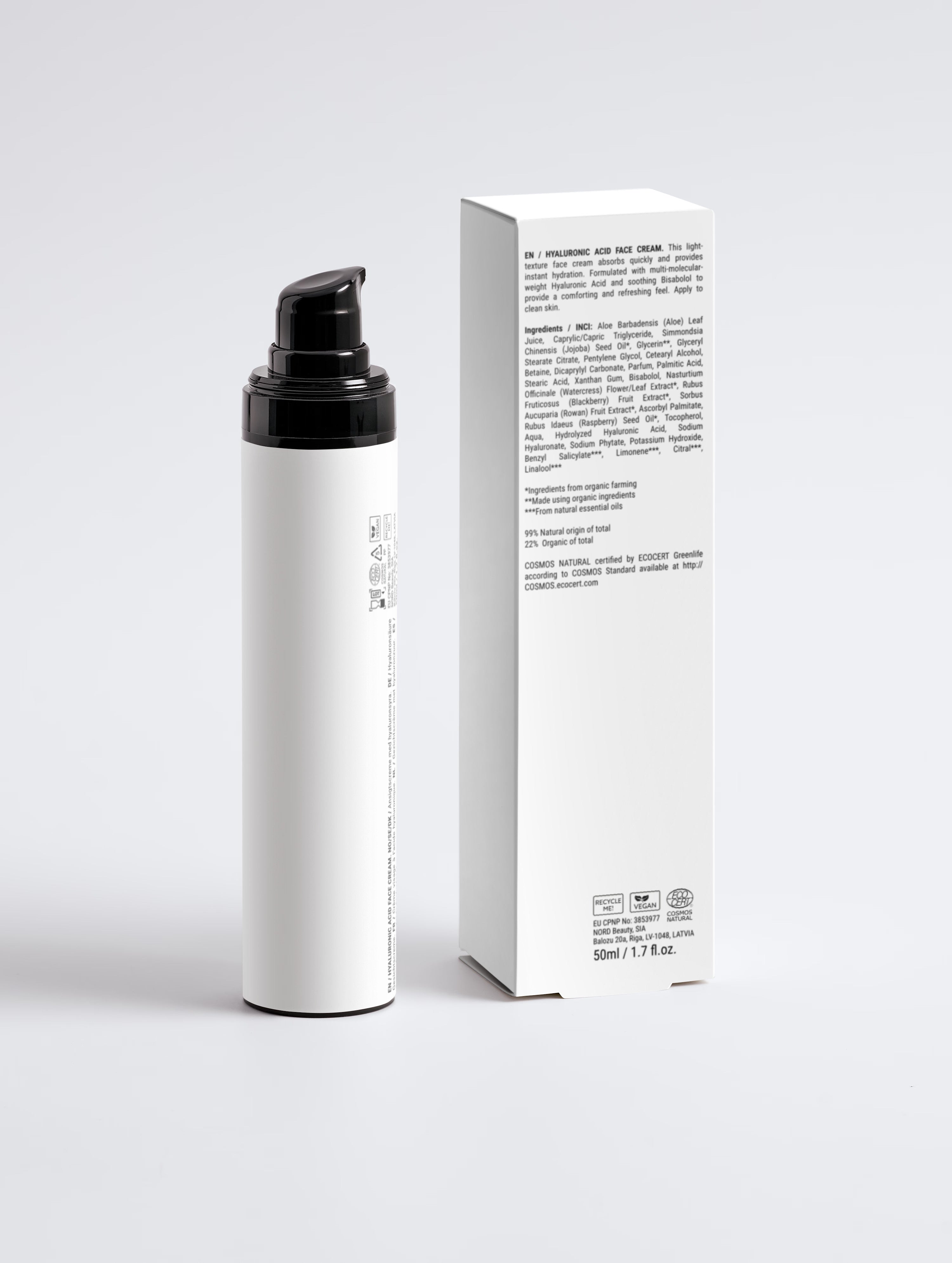 Crème Hydratante à l'Acide Hyaluronique — 50 ml