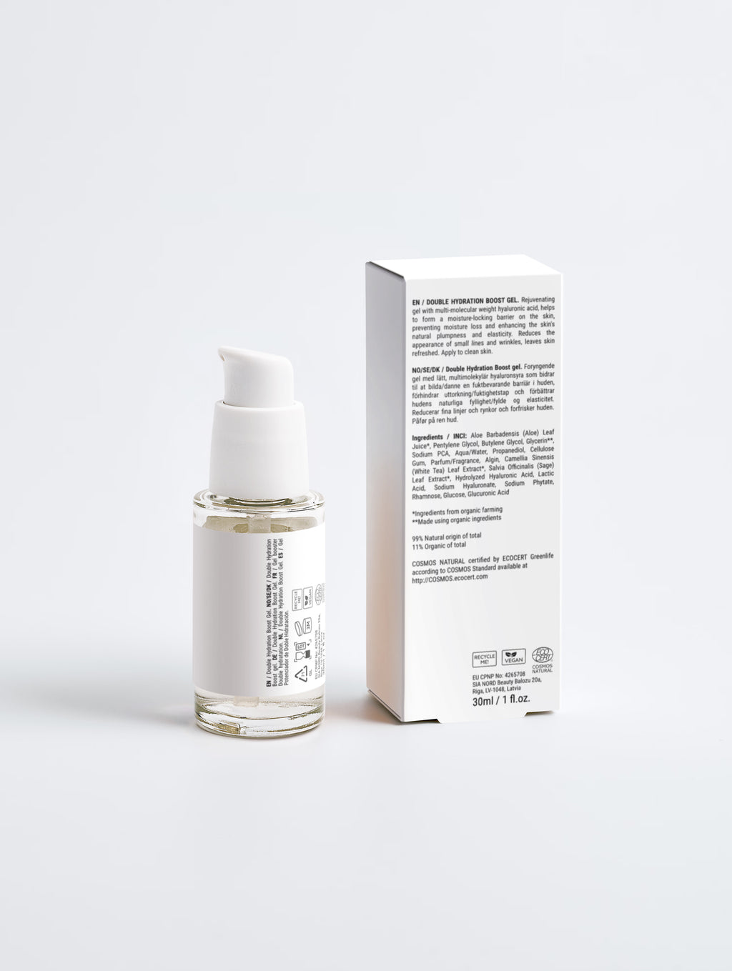 Gel Double Hydratation à l'Acide Hyaluronique — Repulpant 30 ml
