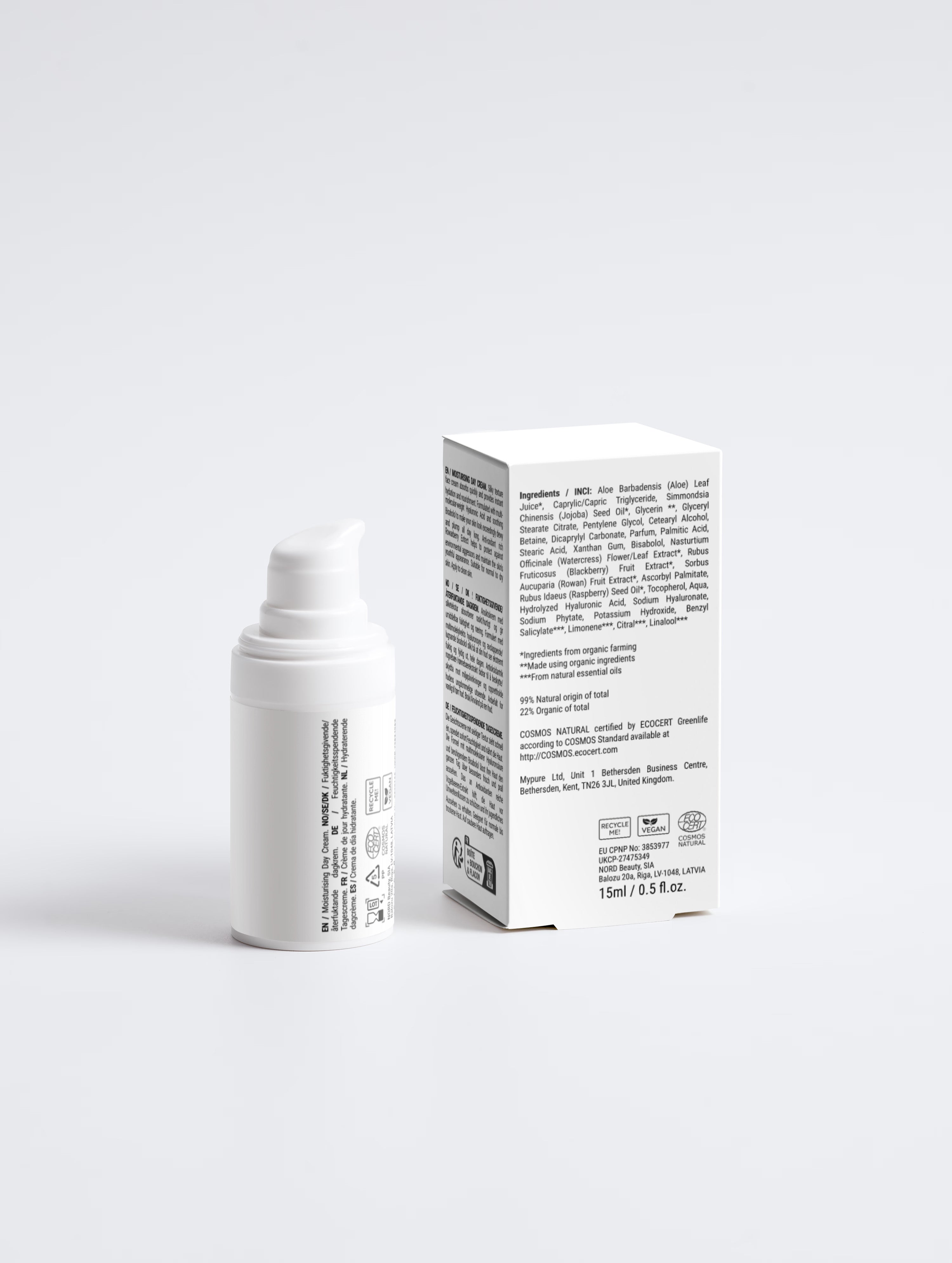 Crème de Jour Hydratante à l'Acide Hyaluronique — 15 ml